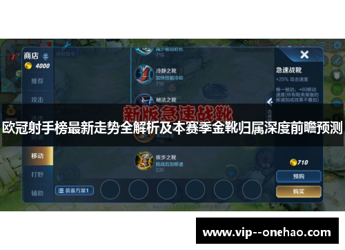 欧冠射手榜最新走势全解析及本赛季金靴归属深度前瞻预测